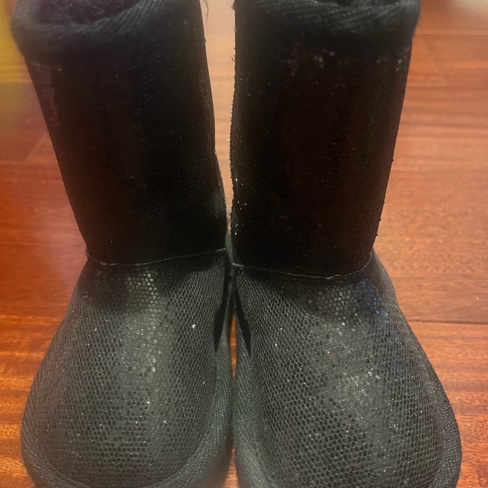 Black Sequin Boots